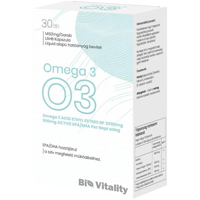 Bio Vitality Omega3 -1450mg/lágy zselé kapszula 30db