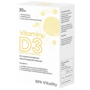 Bio Vitality Vitamin-D3 2000 NE lágyzselé kapszula 30db