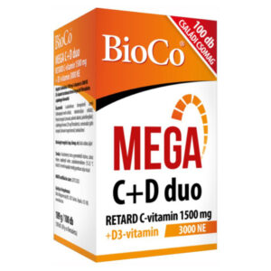 Bioco MEGA C+D duo 1500 mg + 3000 NE D3 RETARD filmtabletta 100db