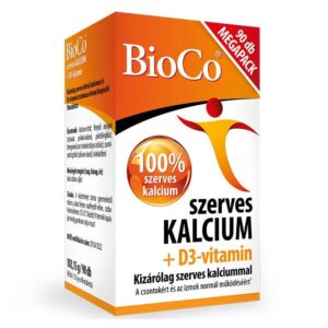 Bioco Szerves Kalcium + D3 vitamin filmtabletta 90 db