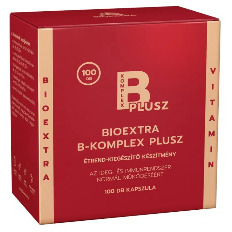 Bioextra B-komplex PLUSZ étrend-kiegészítő kapszula 100x