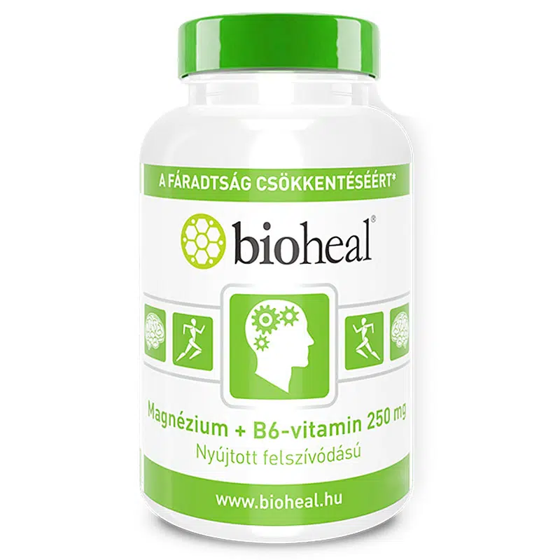 Bioheal Magnézium + B6-vitamin szerves nyújtott felszívódású filmtabletta - 70+35db