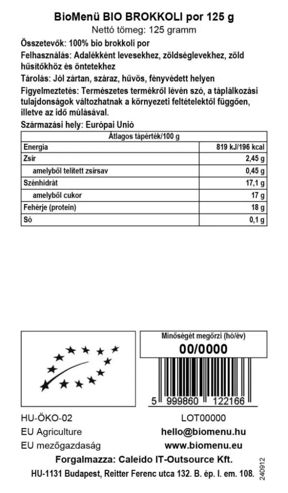 Biomenü Bio Brokkoli por - 125g - Image 2