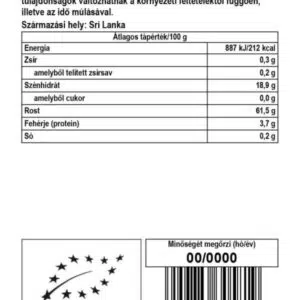 Biomenü bio őrölt ceyloni fahéj - 60g - Image 2