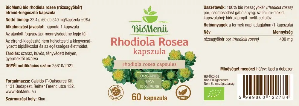 Biomenü Bio Rhodiola Rosea kapszula - 60db - Image 2