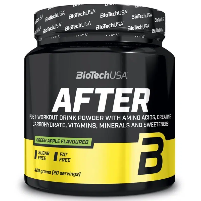 Biotech After edzés utáni italpor 420g zöldalma