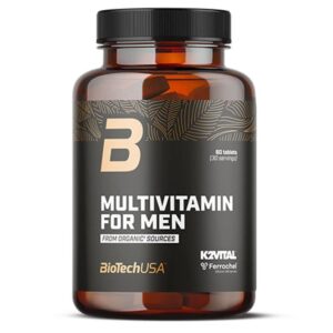 Biotech Multivitamin for Men ORGANIC SOURCES tabletta 60db (fekete)