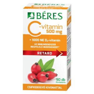 Béres c-vit 500mg csipke+d3 RETARD filmtabletta 90db