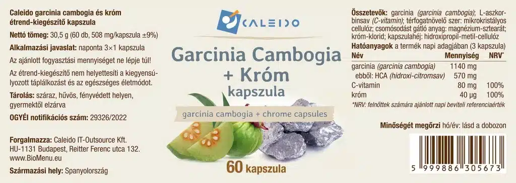 Caleido Garcinia Cambogia+Króm kapszula - 60db - Image 2