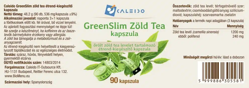 Caleido GreenSlim Zöld tea kapszula - 90db - Image 2