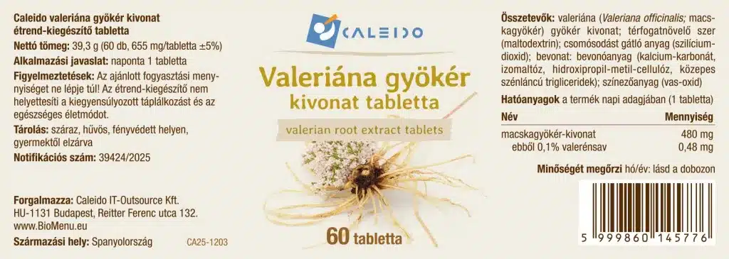 Caleido Valeriana gyökér kivonat tabletta - 60db - Image 2