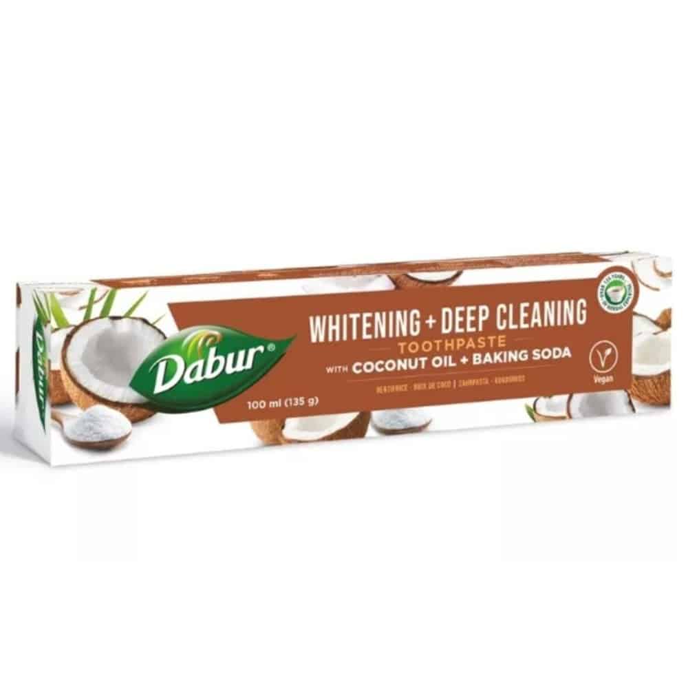 Dabur herbal fogkrém Whitening+deep cleaning Kókuszolajjal és szódabikarbónával 100ml