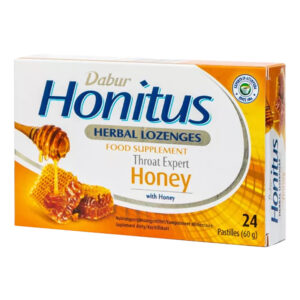 Dabur Honitus Orange-narancs ízű gyógynövényes szopogató tabletta mézzel 24db