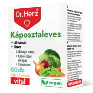 Dr. Herz Káposztaleves + Almaecet + Króm 60 db kapszula ÚJ!