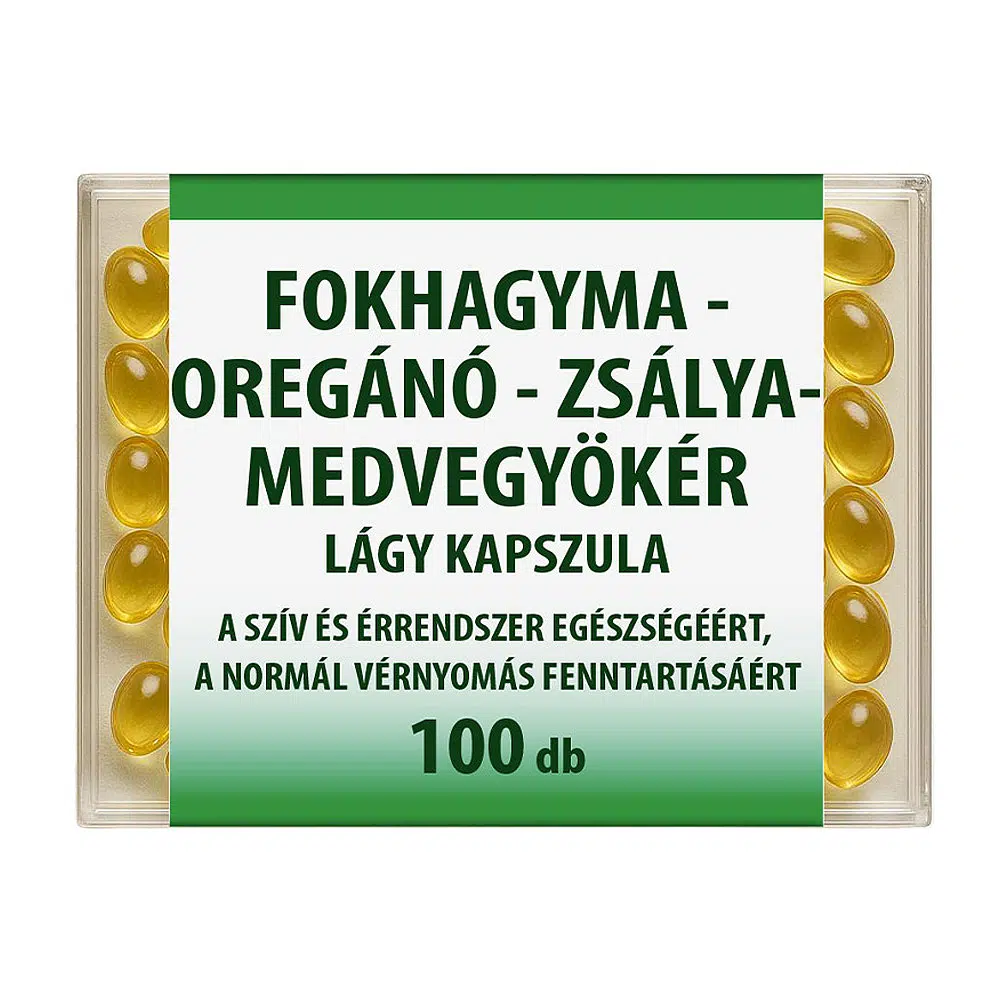 Dr.chen Fokhagyma-Oregánó-Zsálya-Medvegyökér kapszula 100x