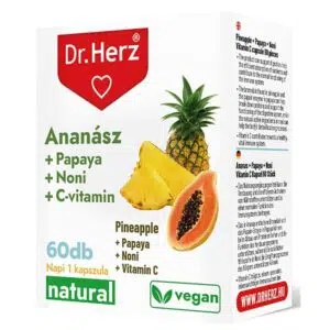 Dr. Herz Ananász+Papaya+Noni+C-vitamin 60db kapszula (dobozos)