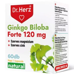 Dr. Herz Ginkgo Biloba Forte 120 mg + Szerves Mg+Zn 60 db kapszula