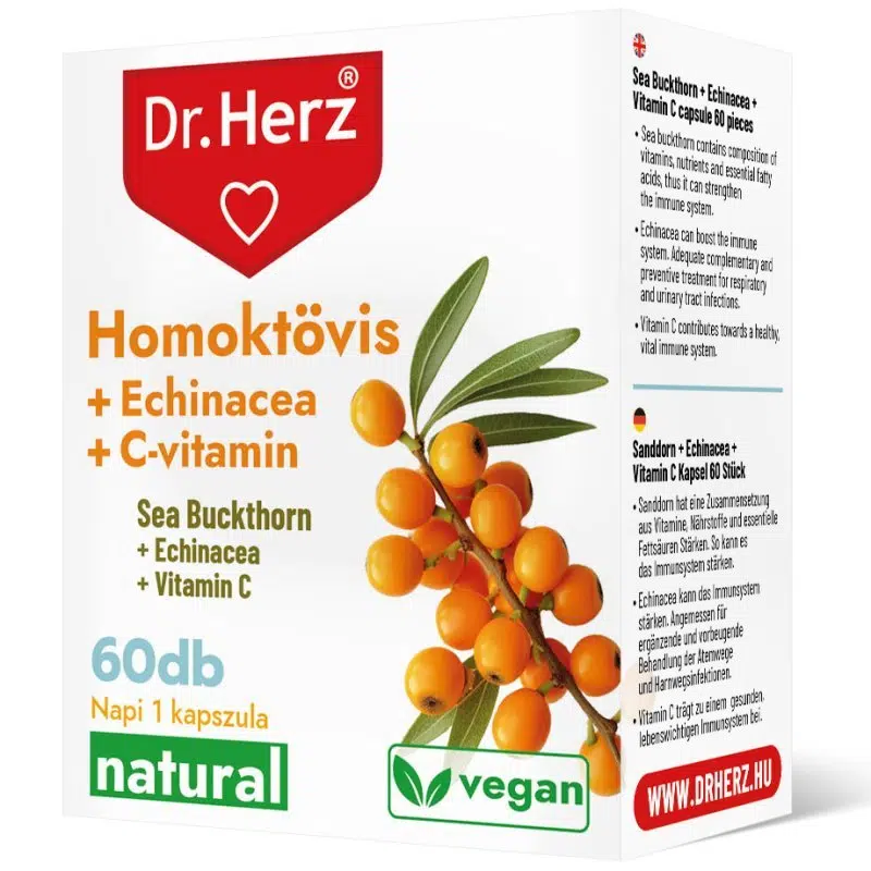 Dr. Herz Homoktövis+Echinacea+C-vitamin 60db kapszula