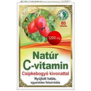 Dr.chen Natúr C-vitamin + csipkebogyó tabletta 80 db