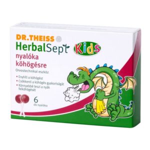 Dr.theiss Herbalsept Málna ízű nyalóka köhögés ellen 6db