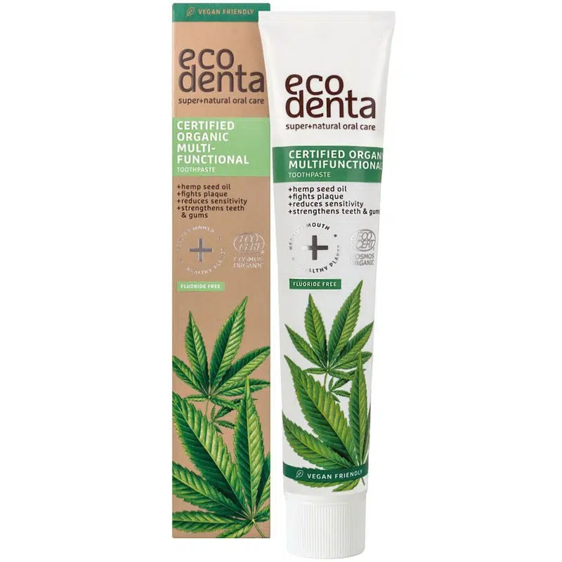 Ecodenta MINŐSÍTETT multifunkcionális bio fogkrém (kendermagolaj és matcha) 75ml