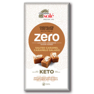 Chocolates Solé ZERO keto SÓS-KARAMELLÁS tejcsokoládé 100g