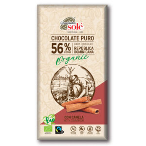 Chocolates Solé 56% Bio FAHÉJAS Étcsokoládé 100g