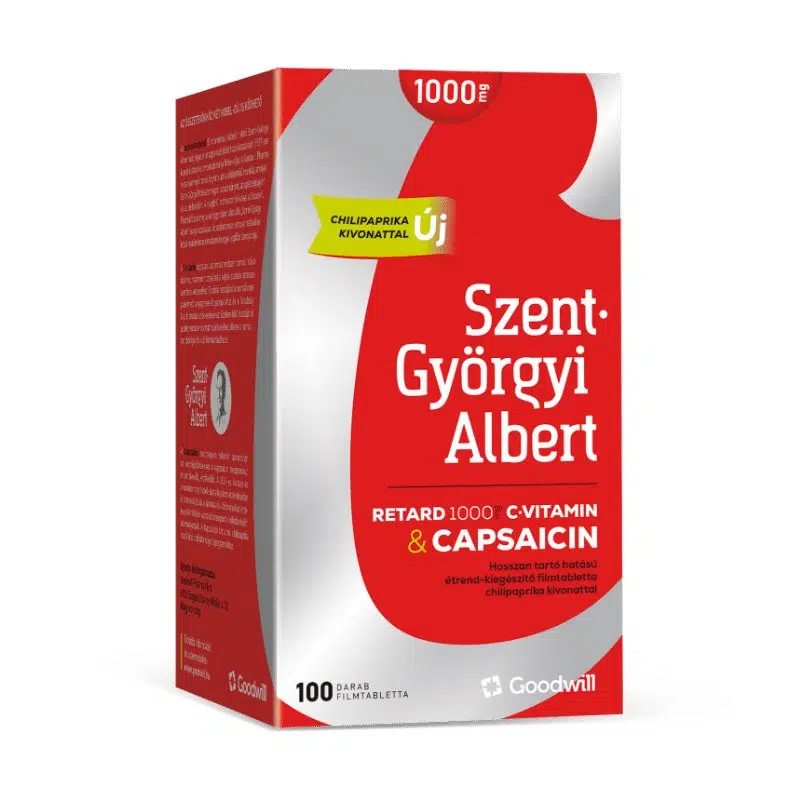 Goodwill Szent-Györgyi Albert C-vitamin 1000mg + CAPSAICIN RETARD filmtabletta 100db
