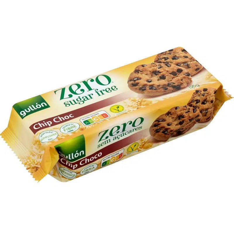 Gullon Chip Choco keksz csokidarbokkal édesítőszerrel 125g