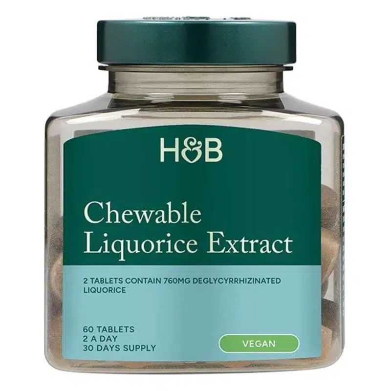 H&B Édesgyökér (Liquorice) rágótabletta 760 mg 60db