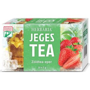 Herbária Jeges tea Zöld tea -eper filteres