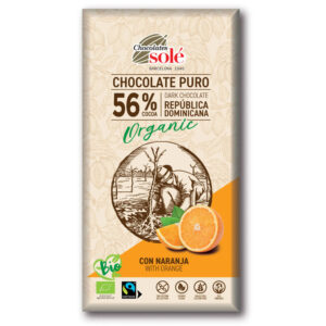 Chocolates Solé 56% Bio NARANCSOS Étcsokoládé 100g