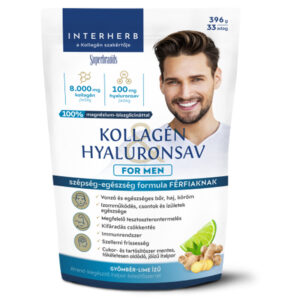 Interherb Kollagén Hyaluronsav italpor For Men Gyömbér-Lime 396g