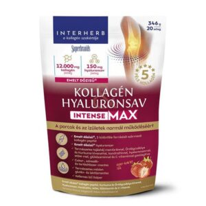 Interherb Kollagén&Hyaluronsav Porcépítő italpor INTENSE - MAX Eper-k. 346g