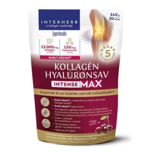 Interherb Kollagén&Hyaluronsav Porcépítő italpor INTENSE - MAX Meggy-k. 340g