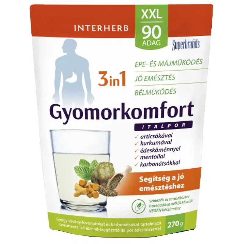 Interherb XXL Gyomorkomfort 3in1 borsmenta italpor 270g