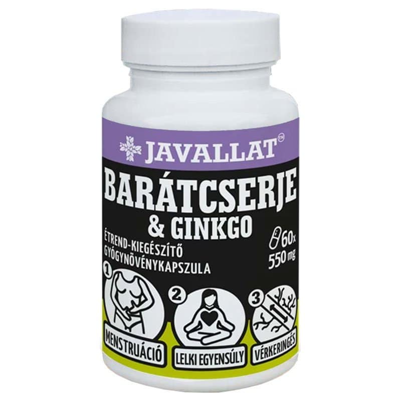 Javallat Barátcserje és Ginkgo kapszula 60db