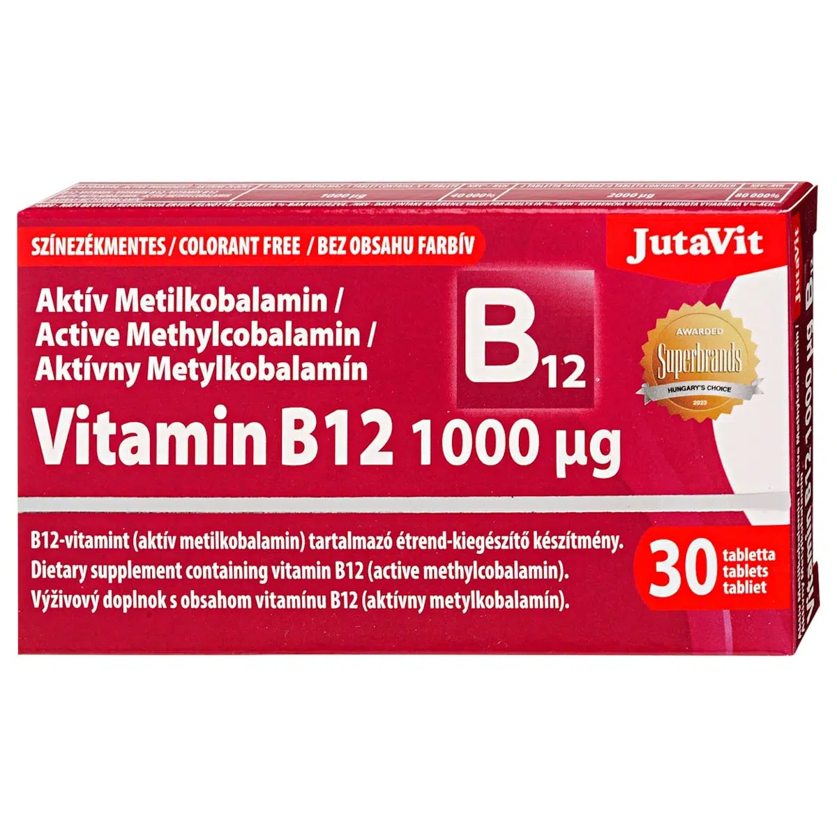 Jutavit B12-vitamin 1000µg Aktív Metilkobalamin 30x