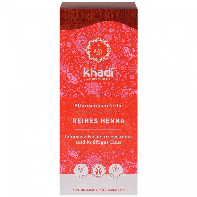 Khadi Hajfesték por Élénkvörös - 100%Henna 100g