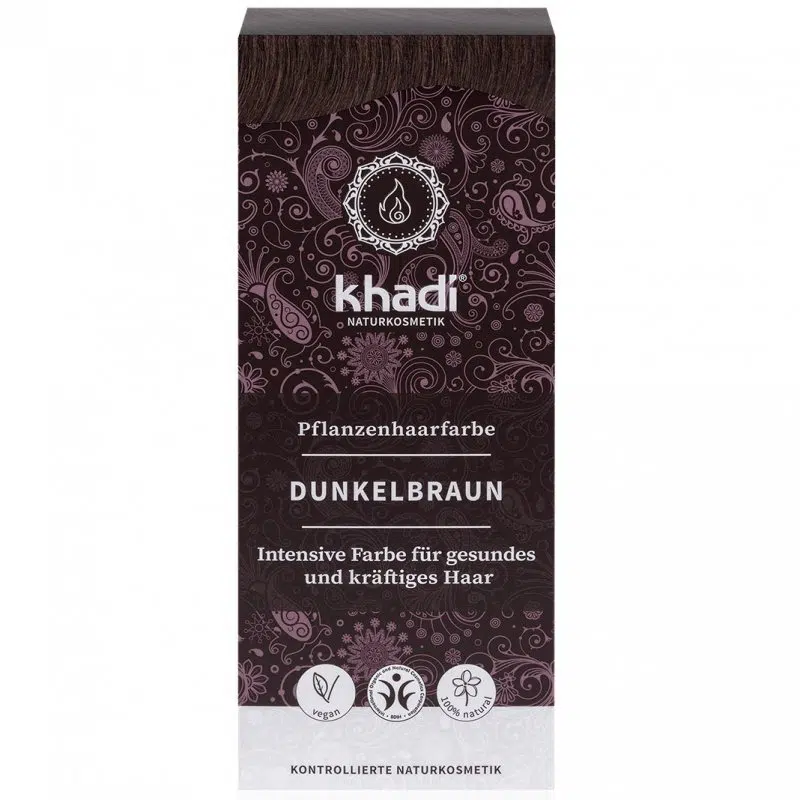 Khadi Hajfesték por - Sötétbarna 100g