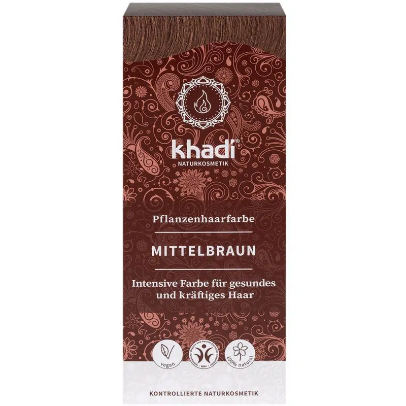 Khadi Növényi hajfesték - középbarna 100g