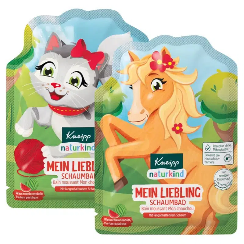 Kneipp Naturkind - színes habfürdő - Kis kedvencem (cicás vagy pónis grafikával) 40ml