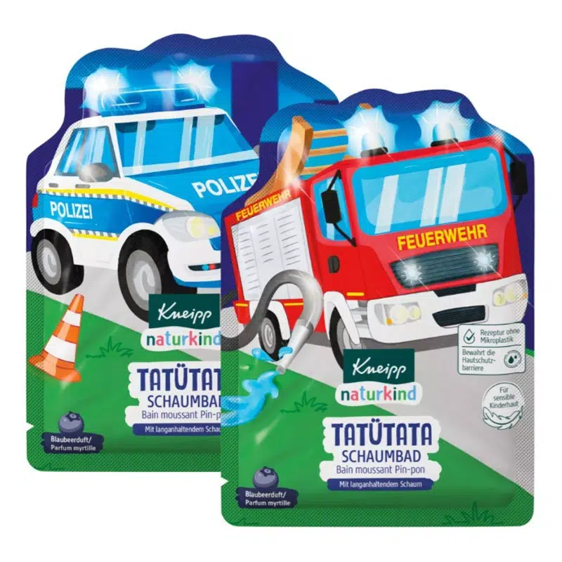 Kneipp Naturkind - színes habfürdő - Tatütata (tűzoltó vagy rendőrautó grafikával) 40ml