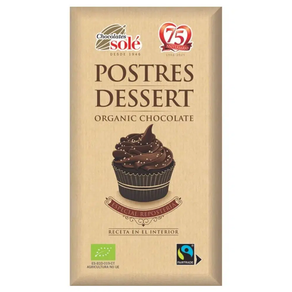 Chocolates Solé Bio POSTRES DESSERTS sütőcsokoládé 200g