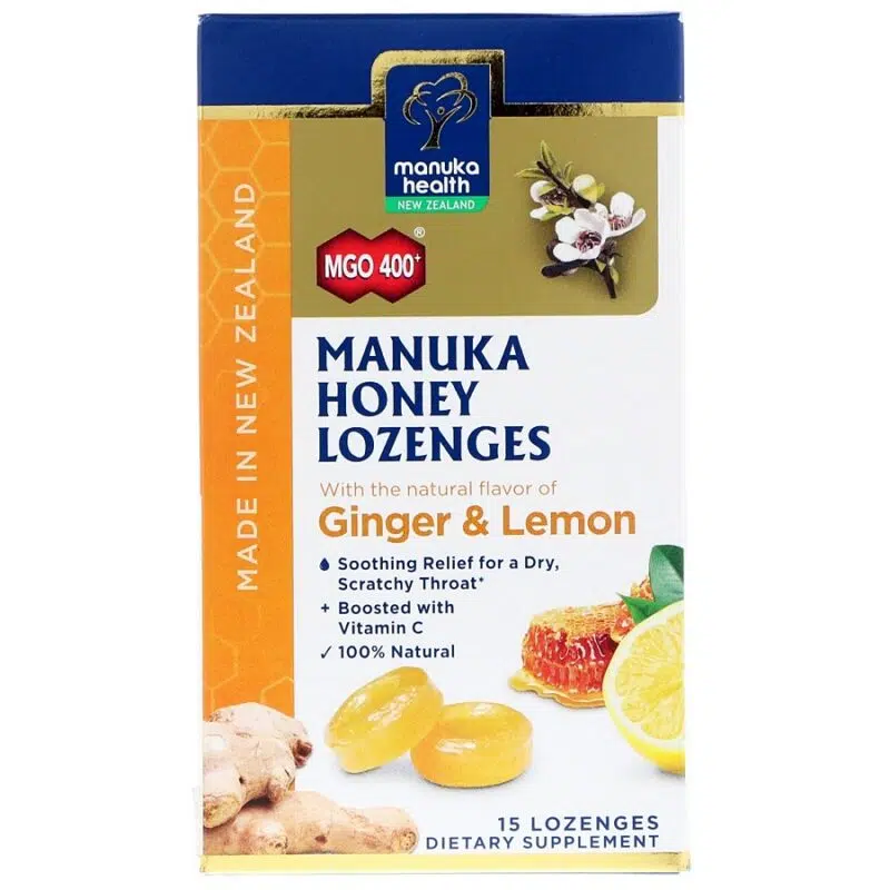 Manuka MGO 400+ mézes cukorka gyömbér és citrom 65g