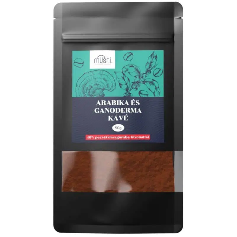 Mushi Arabica és Ganoderma instant kávé (40% pecsétviaszgomba) 50 g