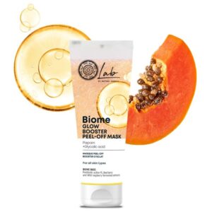 Natura Siberica Lab Biome Ragyogásfokozó lehúzható arcmaszk Papain + Glikolsav 75ml