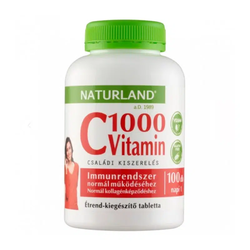 Naturland C-vitamin 1000mg tabletta 100db