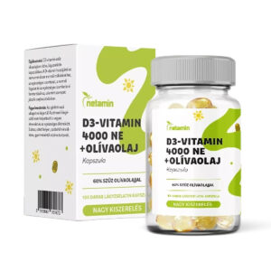 Netamin D3-vitamin 4000 NE+olívaolaj kapszula SZUPER kiszerelés  100db