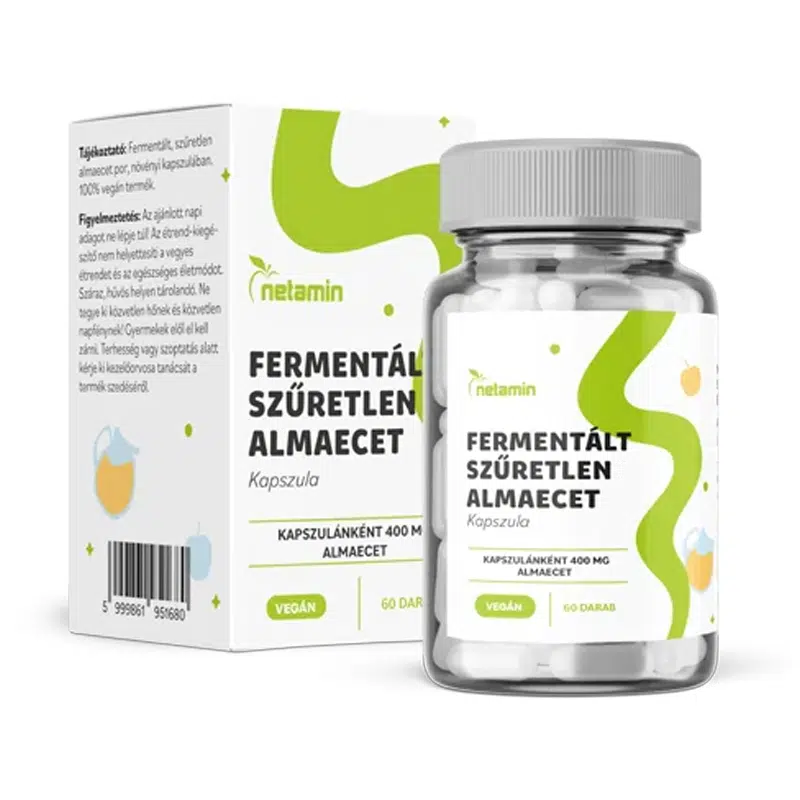Netamin Fermentált Szűretlen Almaecet kapszula 400mg 60 db